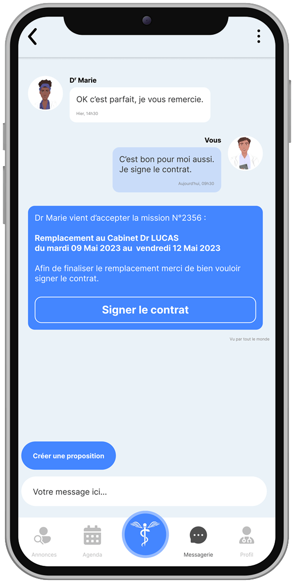 Echangez par messagerie privée et sécurisée avec vos confrères