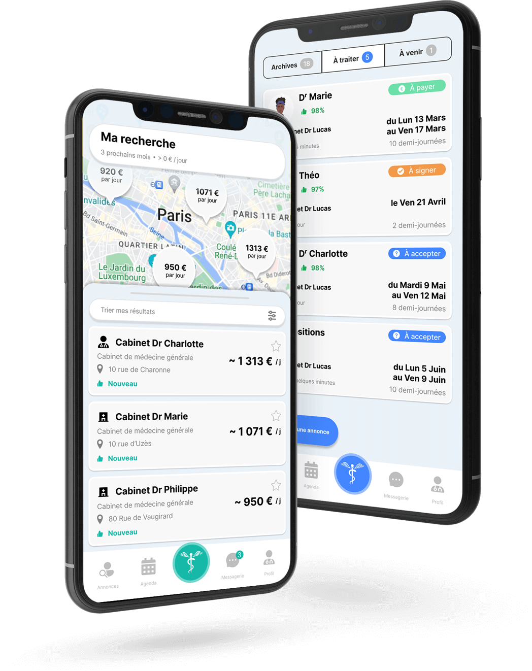 Swing santé l'application qui gère les remplacements médicaux.