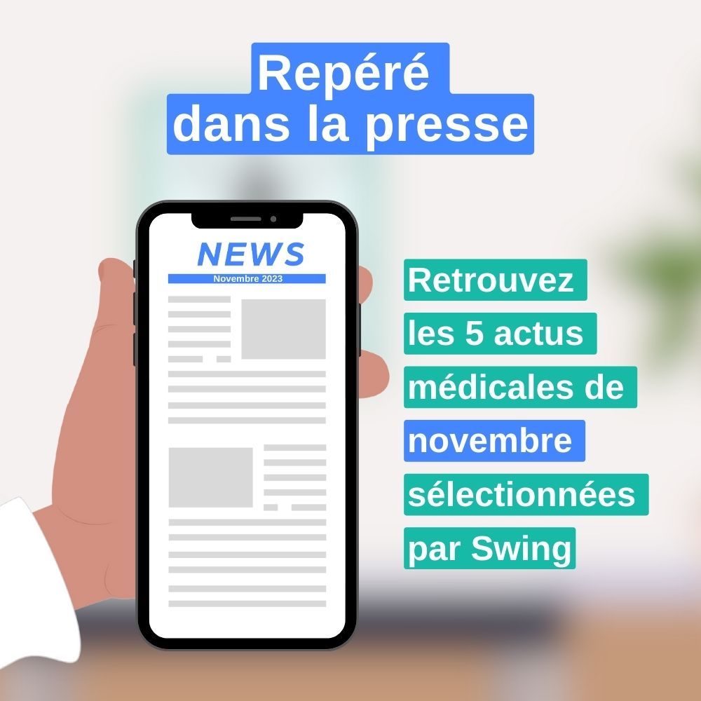 Retrouvez notre sélection d'article dans la presse médicale du mois de novembre 2023